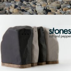 石头形状的陶瓷调料罐