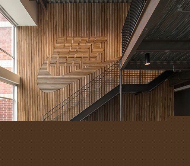 艺术和建筑的结晶：NIKE木质景观墙