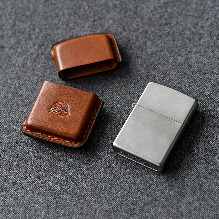 一皮 one leather 打火机皮套ZIPPO正版创意个性皮套防风刻字男真皮（皮套）