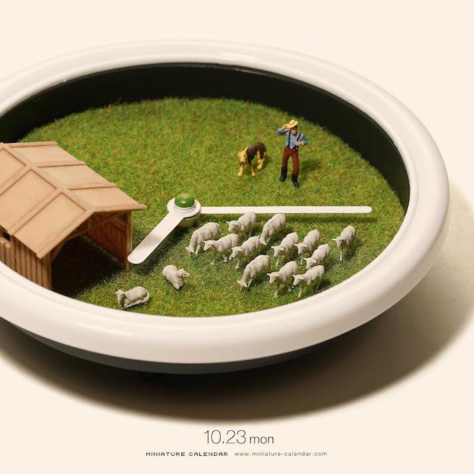 10.23 mon “Time will tell.” . 時間が解決してくれることもあります . #そのうちなんとかなる #時計 #柵 #羊 #Clock #SheepFarming .jpg