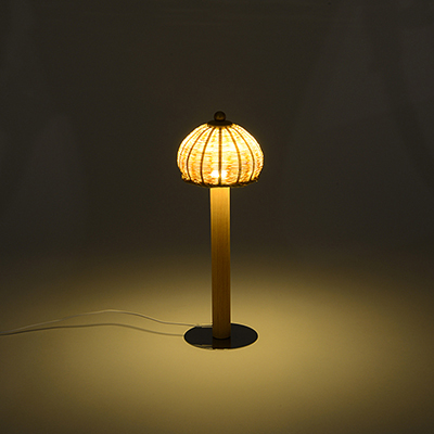 竹木小台灯 温馨床头灯 创意LED装饰台灯 纯手工竹编