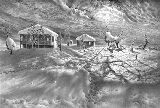 画雪61年，号称“雪魔”的74岁老人一支铅笔将雪画活，普京都被骗了！